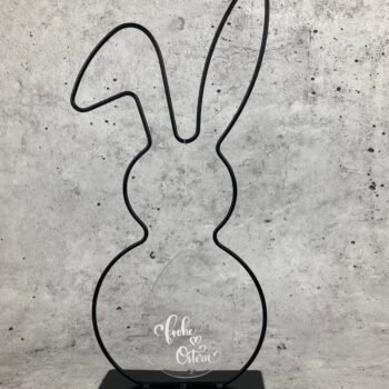 Metall Hase mit Acrylei